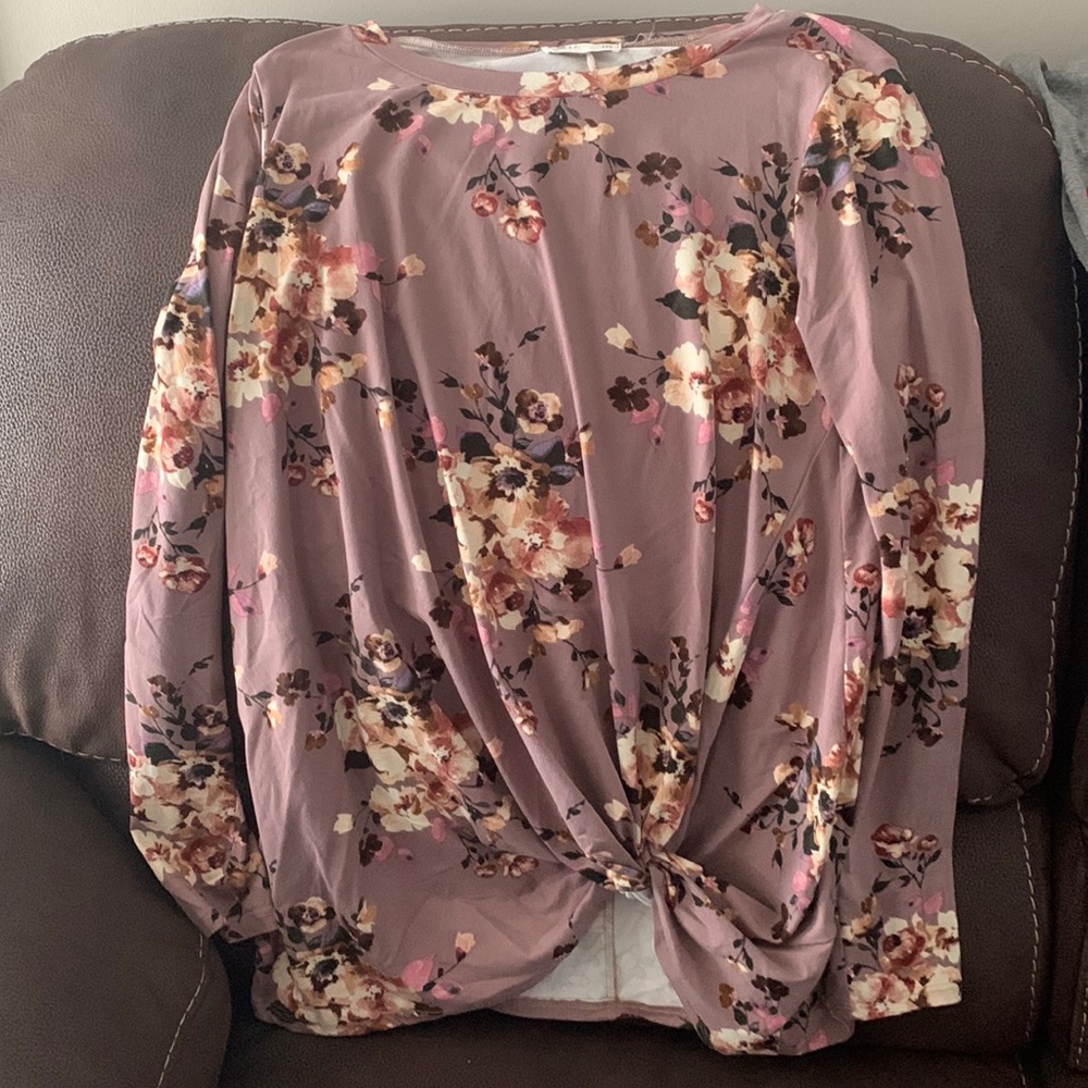 Floral Mauve Top